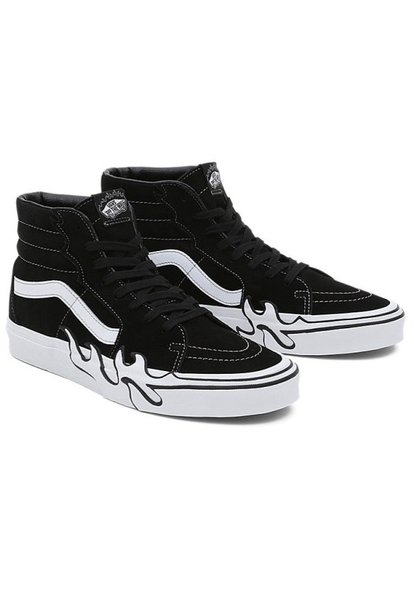 Vans - Sk8 Hi Flame Suede Black White - Shoes Hot on Sale